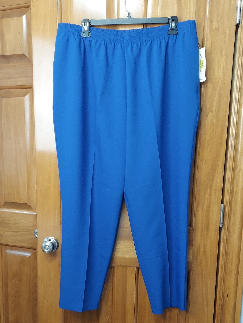 🆕 Allison Daley Royal Blue Pull On Polyester Pants with Pockets, Size 22W, NEW▪